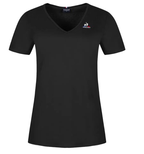Le coq sportif ESS Tee SS Col V No.1 W - black