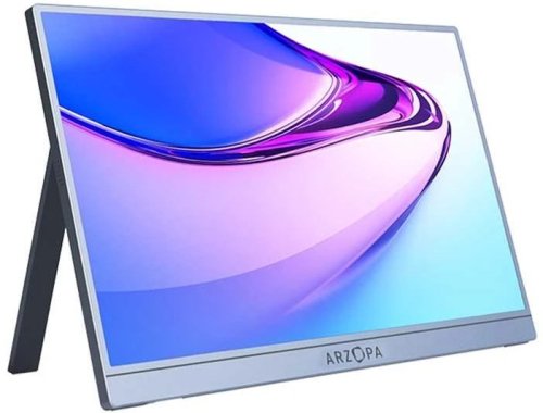 Arzopa A1S Silver Grey 14-inch 1080p Portable Monitor for PS5 / Xbox / Switch / PC