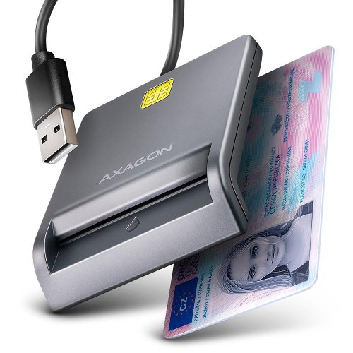 Axagon CARD READER FLAT SMARTCARD/ID/USB2.0 1.3M CRE-SM3T