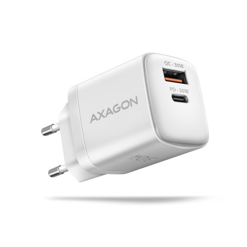 Axagon MOBILE CHARGER WALL USB 30W/2PORT WHITE ACU-PQ30W