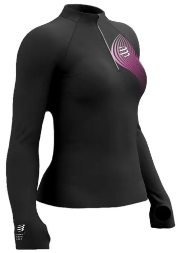 Compressport Winter Trail Postural Long Sleeve Top - magnet/magenta