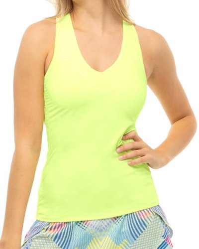 Lucky in love Core V-Neck Tank w/Bra Women - lemon frost