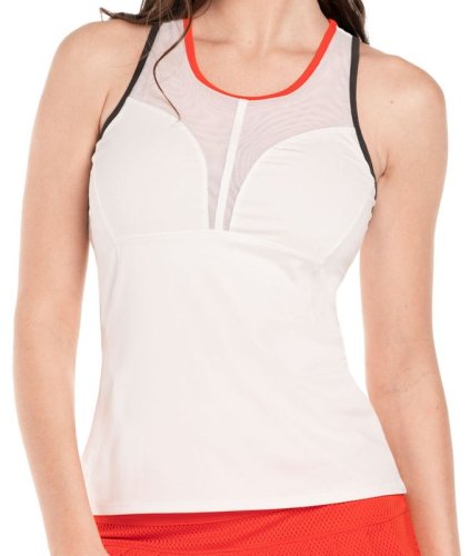 Lucky in love Tech It Out Baseline Tank W/Bra - white