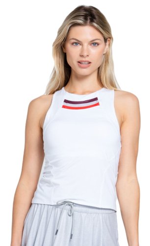 Lucky in love Metallic Novelty Stripe Tank with Bra