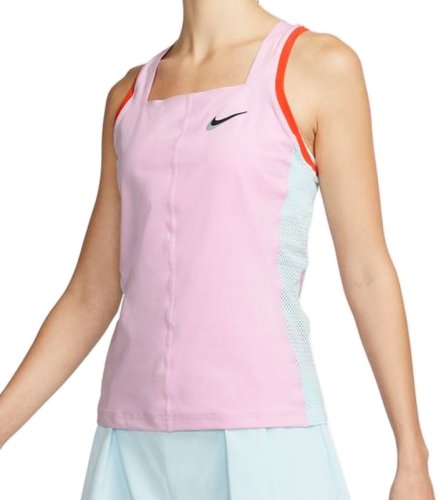 Nike Court Dri-Fit Slam Tank - light arctic pink/glacier blue/team orange/black