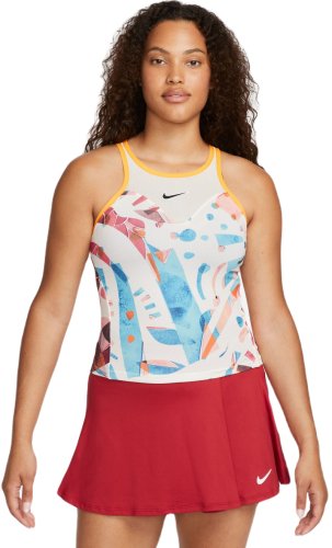 Nike Court Dri-Fit Slam Printed Tennis Tank Top - coconut milk/coconut milk/sundia