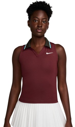 Nike Court RG Dri-FIT Slam Tennis Tank - dark team red/dusty cactus/white