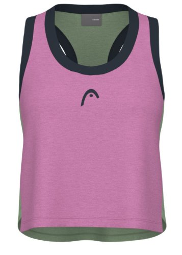 Head Play Crop Top - cyclame/celery green