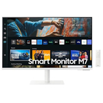 LCD Monitor|SAMSUNG|S32CM703UU|32"|TV Monitor/Smart/4K|Panel VA|3840x2160|16:9|60Hz|Matte|4 ms|Speakers|Swivel|Height adjustable|Tilt|Colour White|LS32CM703UUXDU