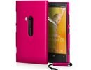 Nokia 920 Lumia Hot Pink Red Glitter Design Protective Silicone Back Case Cover maks