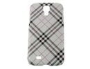 Samsung i9500/i9505 Galaxy S4 IV Burberry Style Fashion White Back Case Cover maks