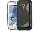 Samsung S7560/S7562/S7390/S7392 Galaxy Trend/Duos S/Plus Line Soft Silicone Back Case Black Bumper maks