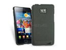Samsung Galaxy S2/S2 Plus i9100/i9105 Black Leather Back Case Cover maks