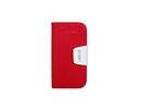 Samsung Galaxy S4 i9505 Toti Wallet Flip Cover Case Red White maks