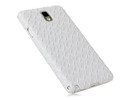 Samsung Galaxy Note 3 N9005 Diamond Weave Design Leather Back Case Cover White maks