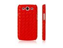 Samsung i9300 Galaxy S3 Value Range Leather Weave Back Case Cover Red maks