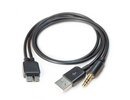 Samsung Galaxy Note N9005/S5 G900 3.5mm Micro USB Car Stereo Aux Audio Cable Black kabelis