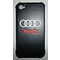 Apple Iphone 4/4S Leather Case Back Cover Audi Design maks