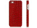 Apple iPhone 5/5C/5S Croco Red Back Case Cover maks