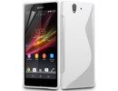 Sony C6603 Xperia Z S Line Silicone Back Case Cover White maks
