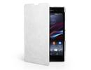 Sony Xperia Z1 Leather Book Cover Case White maks