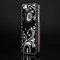 Apple iPhone 5 Luxury Diamond Floral Chrome Aluminum Crystal Back Case Cover Black maks