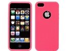 Apple iPhone 5 Hot Pink Silicone Case Cover Bumper Swirl maks