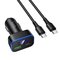 Car chargers Hoco car charger USB A + USB C PD QC 3.0 48W + cable USB C