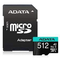 Adata MEMORY MICRO SDXC 512GB W/AD./AUSDX512GUI3V30SA2-RA1