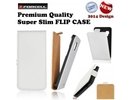 Forcell Slim Flip Case Samsung S7270 Galaxy Ace 3 telefona maks vertikāli atverams Balts