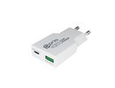 Prio SLIM Charger GaN POWER 25W PD PPS (USB C)+ QC 3.0 (USB A) white