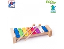 Woody 91892 Eko koka / metāla mūzikas instruments - Krāsains ksilofons bērniem no 3 gadiem + (25.5cm)