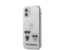 Karl lagerfeld iPhone 12 mini 5.4&#39;&#39; PC/TPU Karl &amp;Choupette Cover Apple Transparent