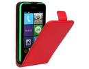 Nokia 530 Telone Flexi Flip Case Cover in Silicone Holder Red maks sarkans