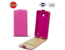 Nokia 520 Telone Flexi Flip Case Cover in Silicone Holder Red maks Pink Rozā