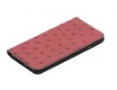 Tellur Book case Ostrich Genuine Leather for iPhone 7 red