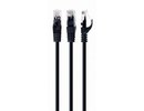 Gembird PATCH CABLE CAT6 UTP 0.5M/BLACK PP6U-0.5M/BK