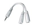 Gembird CABLE AUDIO SPLITTER 3.5MM/10CM WHT CCA-415-0.1M