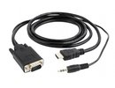 Gembird CABLE HDMI-VGA +3.5MM/1.8M A-HDMI-VGA-03-6