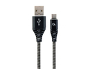 Gembird CABLE USB-C 2M BLACK/WHITE/CC-USB2B-AMCM-2M-BW