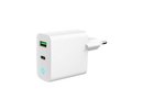 Gembird CHARGER USB 20W 2PORT/TA-UC-PDQC20L-W-01