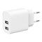 Gembird CHARGER USB UNIVERSAL WHITE/2P TA-UC-2A12-01