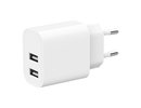 Gembird CHARGER USB UNIVERSAL WHITE/2P TA-UC-2A12-01