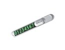 Tellur Temporary Car Parking Phone Number Card Metallic Silver