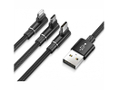 Baseus CABLE USB TO 3IN1 1.2M/BLACK CAMLT-WZ01