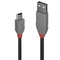 Lindy CABLE USB2 A TO MINI-B 1M/ANTHRA 36722