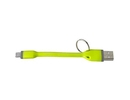USB Lightning Keychain cable 12cm By Celly Green