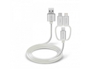 3 In 1 Charging Cable 1.2m By SBS White