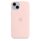Apple 14 Plus Silicone Case with MagSafe Chalk Pink