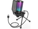 Fifine A6V Cardioid Wired Microphone with RGB USB